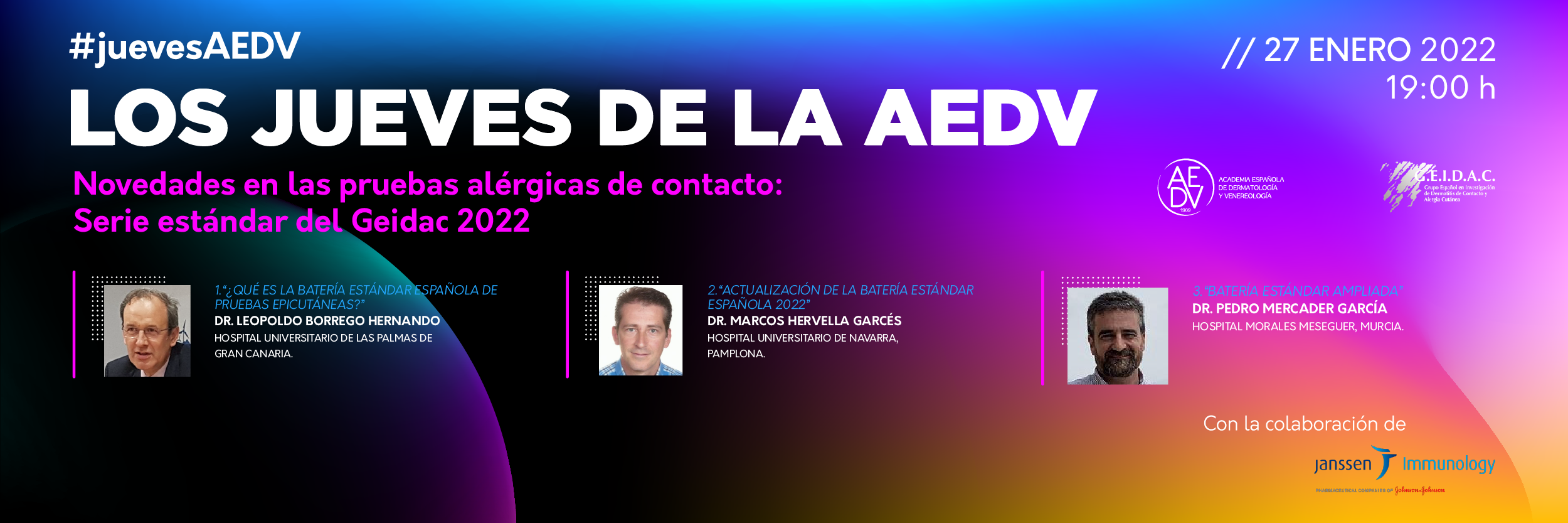 AEDV | "Novedades en pruebas alérgicas de contacto: Serie estándar GEIDAC 2022" - Academia Española de Dermatología y Venereología